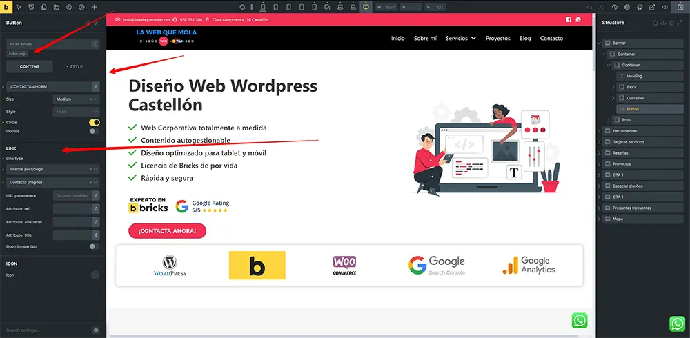botones-bricks-builder-wordpress