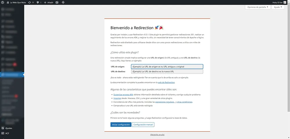 configuracion-inicial-redirection