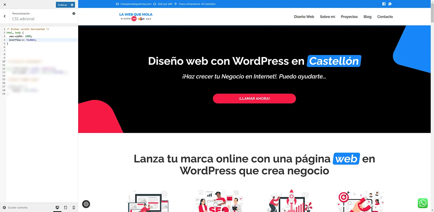 personalizando-css-quitar-scroll-worpress