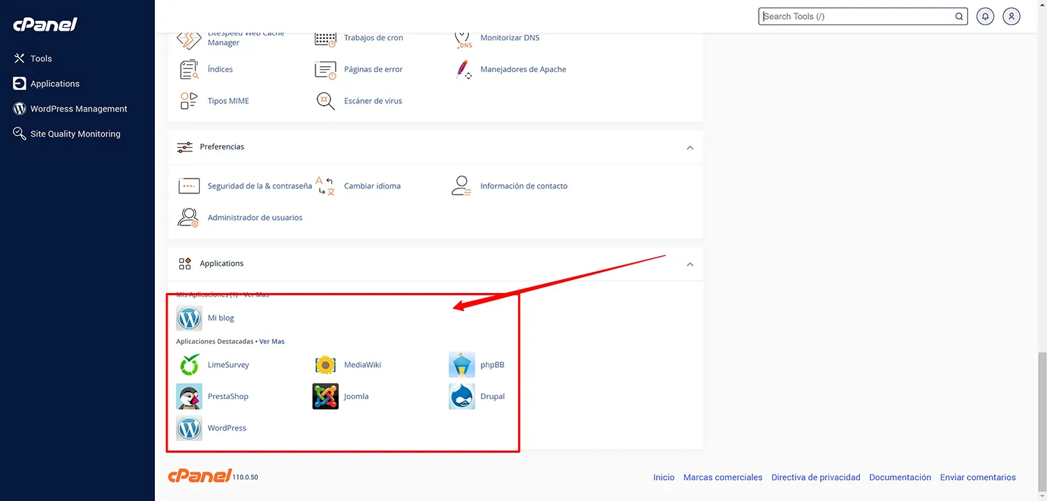 aplicaciones-cpanel