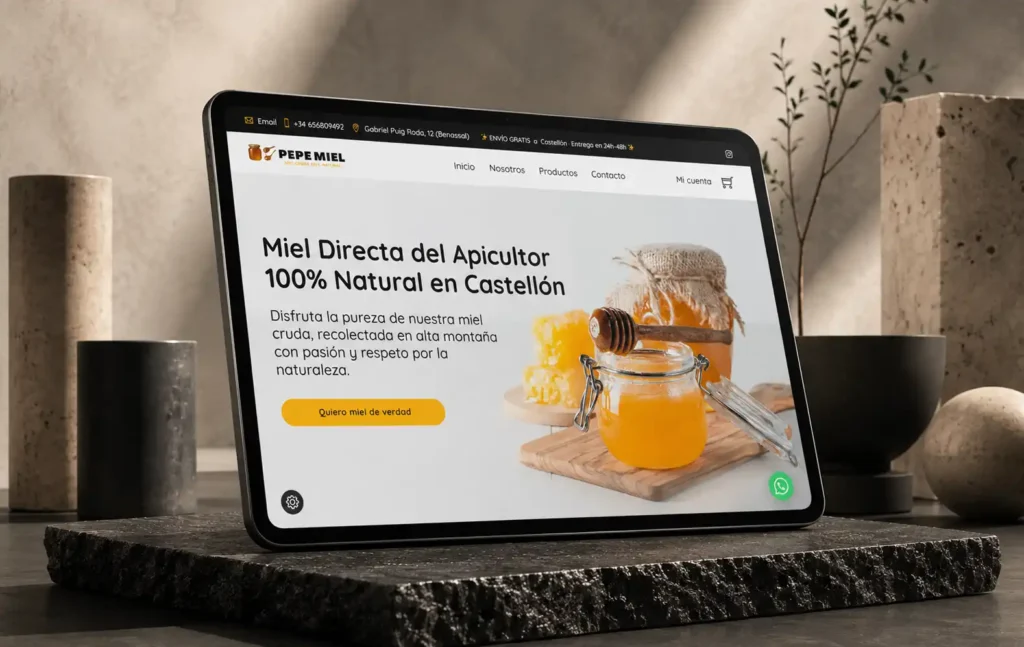 Diseño web para Pepe Miel (Apicultor)
